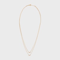 黃金及鑽石Celine Line雙圈頸鍊 - 黃金 - 项链 - 2 | CELINE