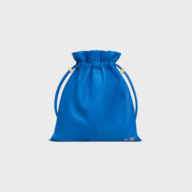 SMALL CRYSTAL POUCH IN LAMBSKIN - ULTRA BLUE - MORE LINES - 1 | CELINE