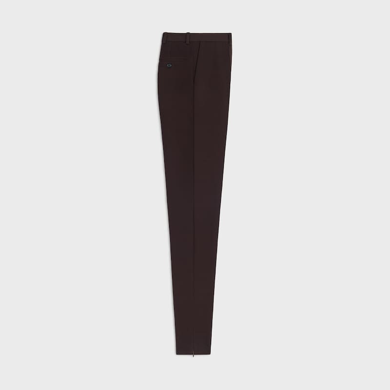 Schmale Hose AUS Stretch-Wollgabardine - SCHOKOLADE -  - 1 | CELINE