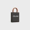 Mini Vertical Cabas IN Triomphe Canvas with Celine print - Tan - TRIOMPHE CANVAS - 2 | CELINE