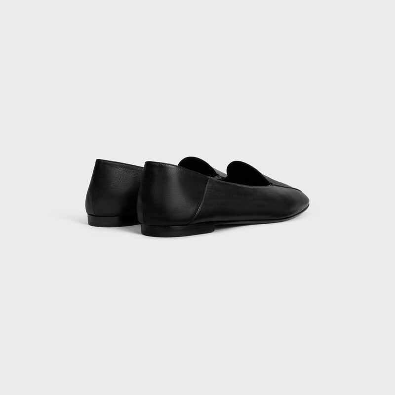 AURA LOAFER IN GOATSKIN - BLACK -  - 1 | CELINE