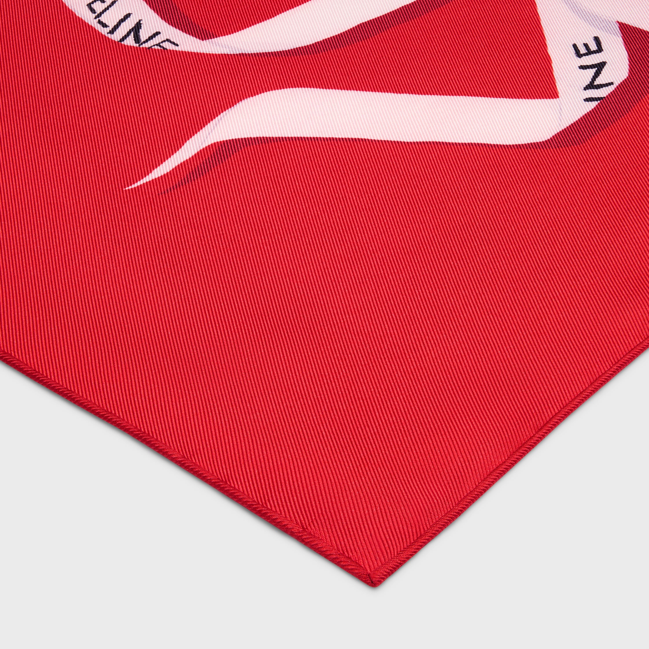 スクエアスカーフ / シルクツイル - レッド / ホワイト / ブルー | CELINE