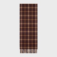 scarf IN TARTAN CASHMERE - BROWN/CAMEL/VANILLA -  - 1 | CELINE