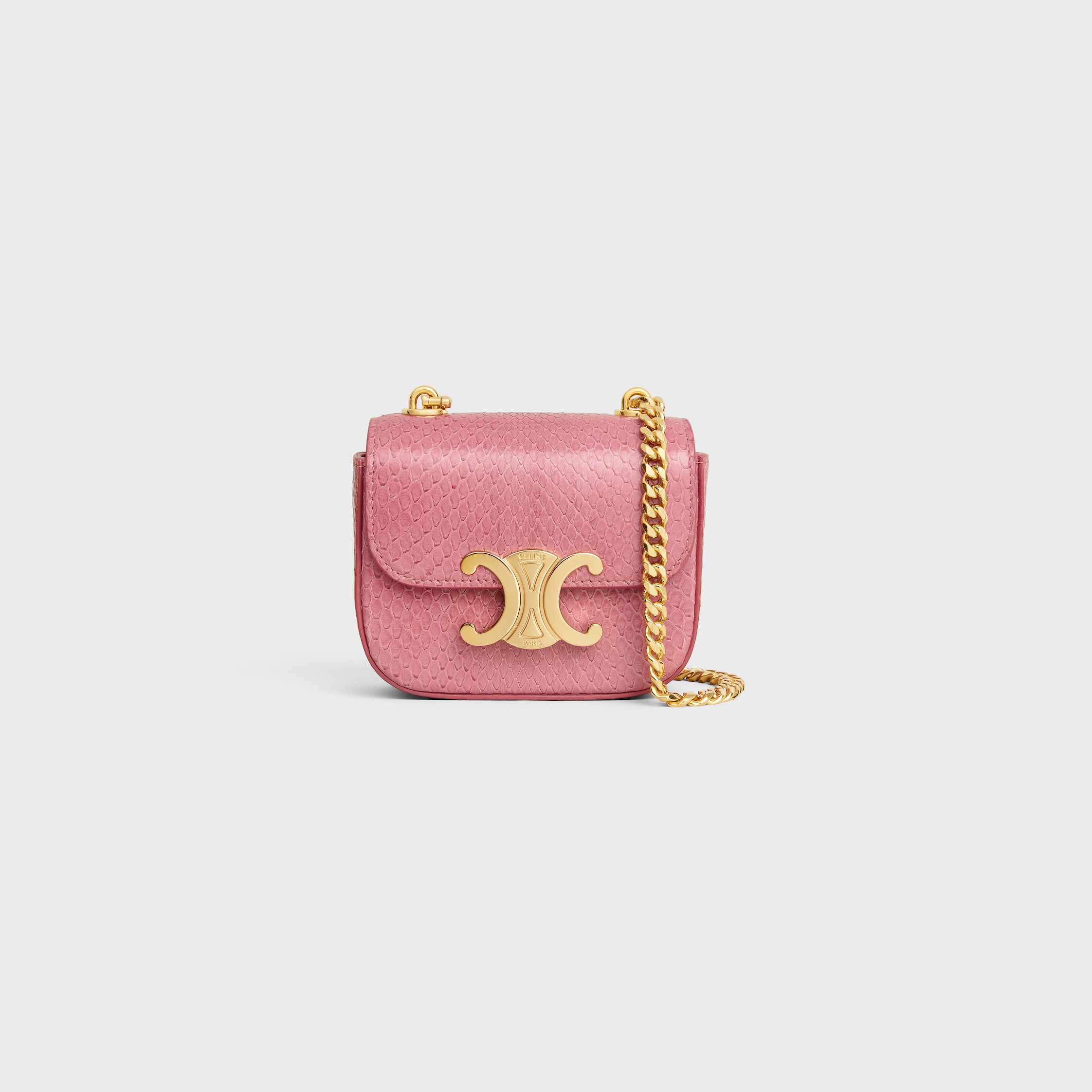 ハンドバッグ CELINE Mini 16 leather shoulder bag Bleached Pink MINI 16 IN SATINATED CALFSKIN - | CELINE