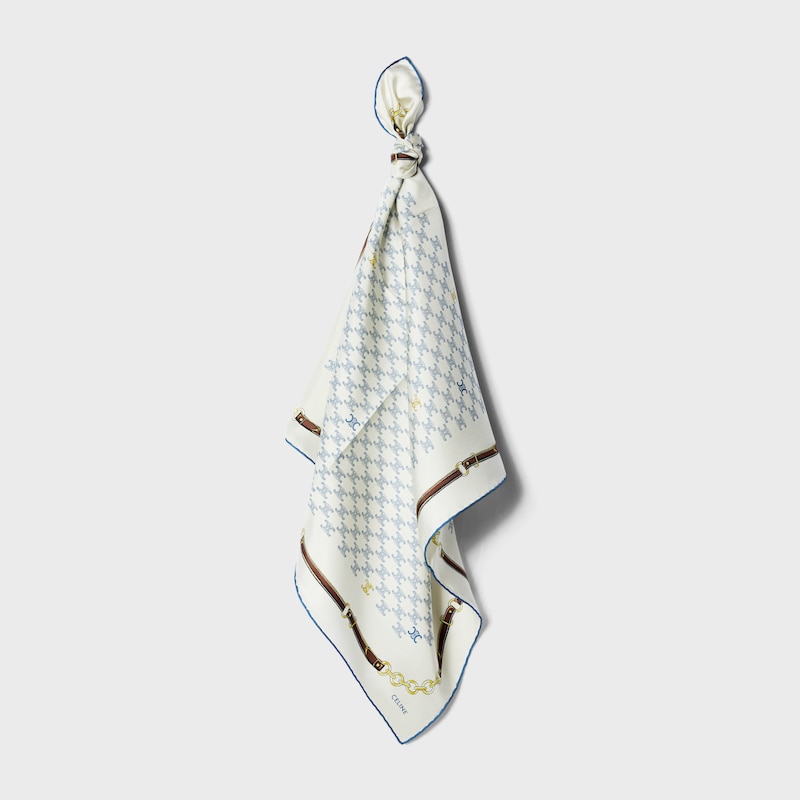 bandana IN heritage silk twill - DENIM -  - 1 | CELINE