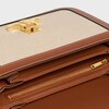 CLASSIQUE TRIOMPHE BAG IN TEXTILE AND CALFSKIN - NATURAL / TAN - THE PERFECT GIFT - 4 | CELINE