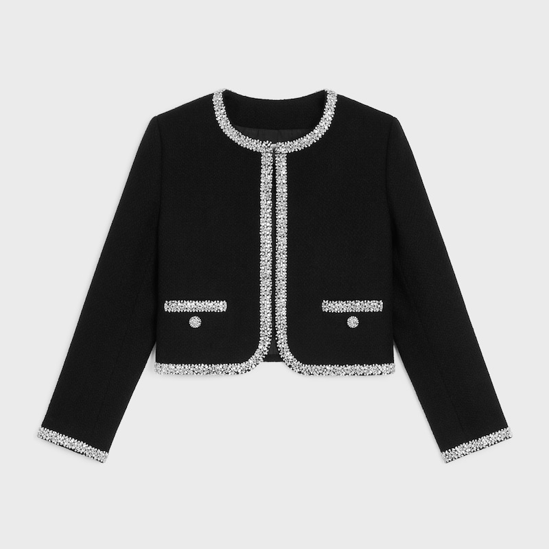 チェルシージャケット / カシミア & ウールツイード - ブラック -  - 1 | CELINE