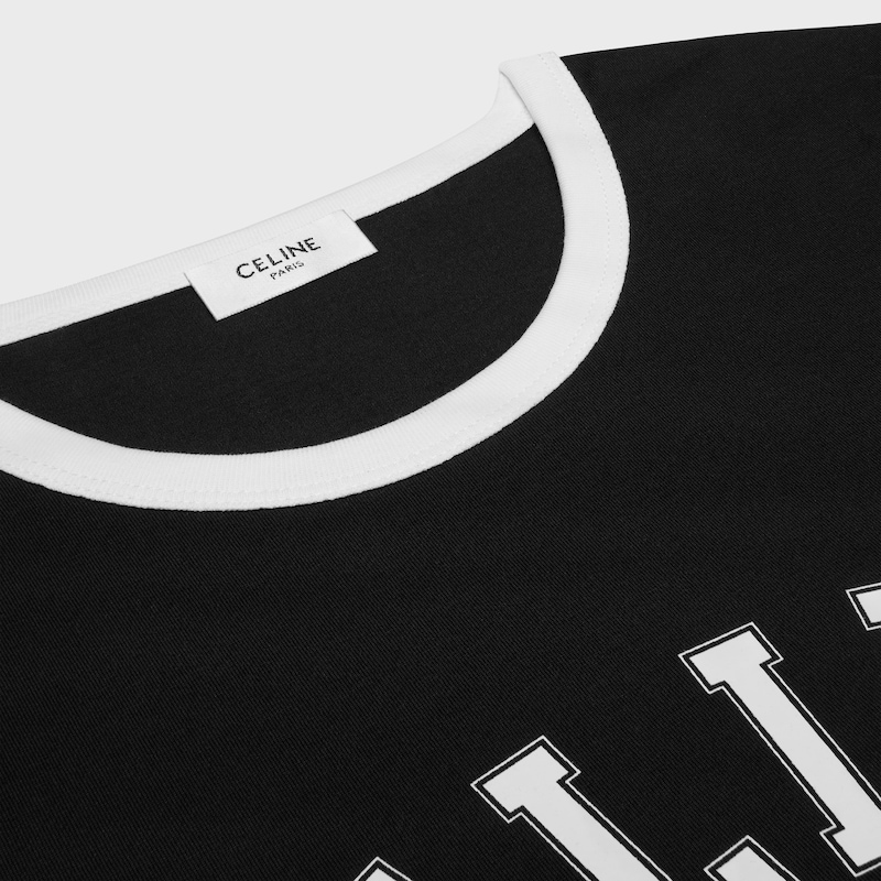camiseta celine estilo a&ntilde;os&nbsp;70 de punto de algod&oacute;n - NEGRO / BLANCO -  - 1 | CELINE