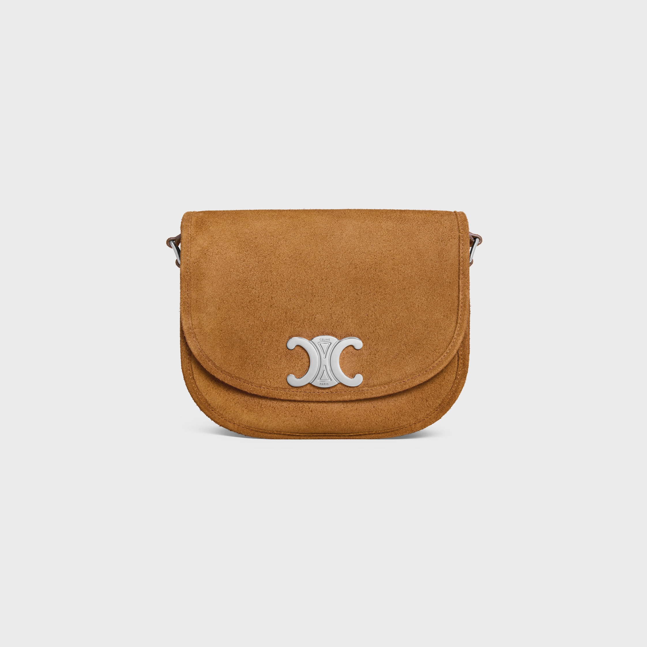 CELINE ミディアム ブザス トリオンフ / スエードカーフスキン CELINE セリーヌ ショルダーバッグ Medium Besace ミディアム
