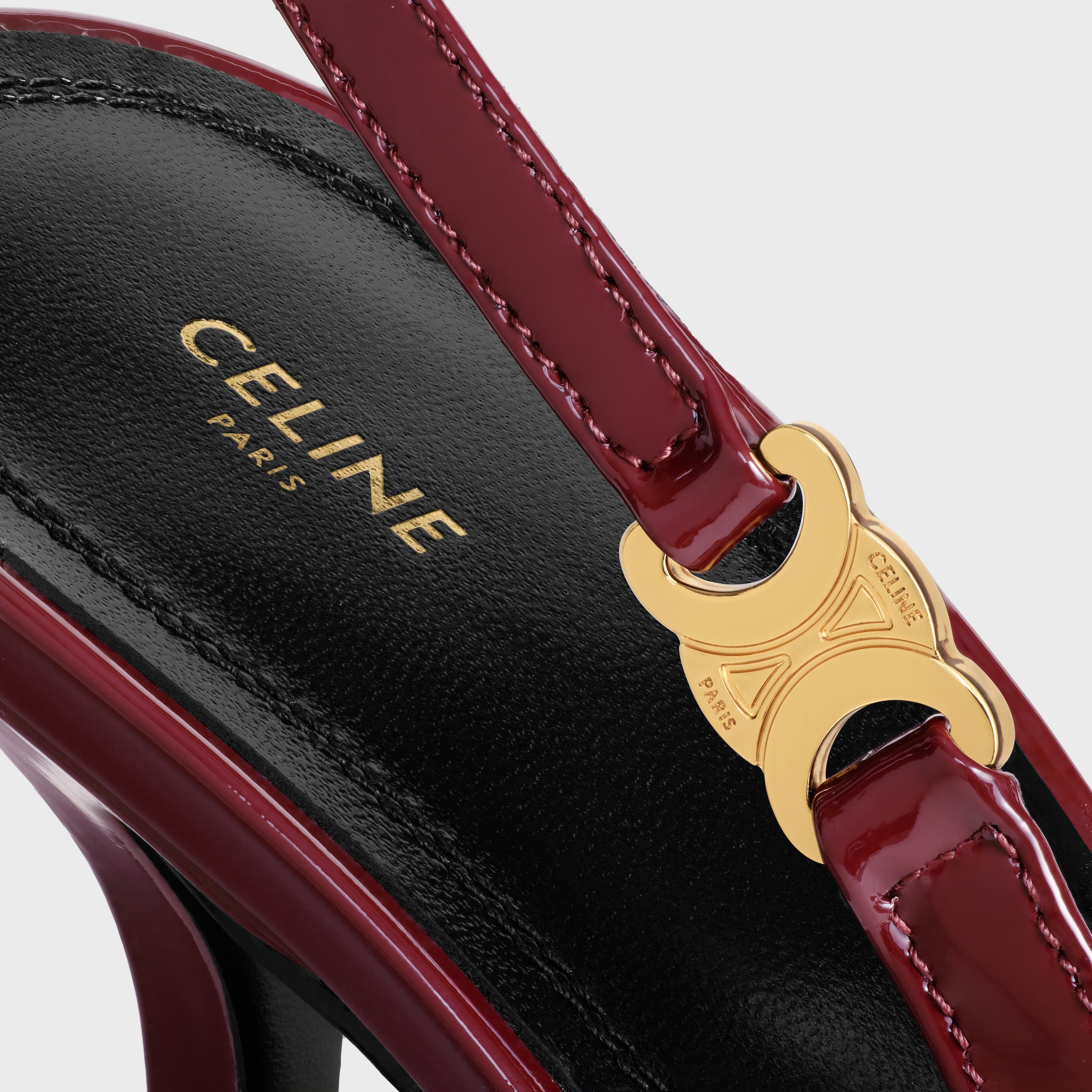 JUDY - TRIOMPHE PUMP IN PATENT CALFSKIN - BURGUNDY | CELINE