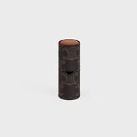 LIPSTICK HOLDER IN TRIOMPHE CANVAS AND CALFSKIN - TAN - BEAUTY ACCESSORIES - 1 | CELINE