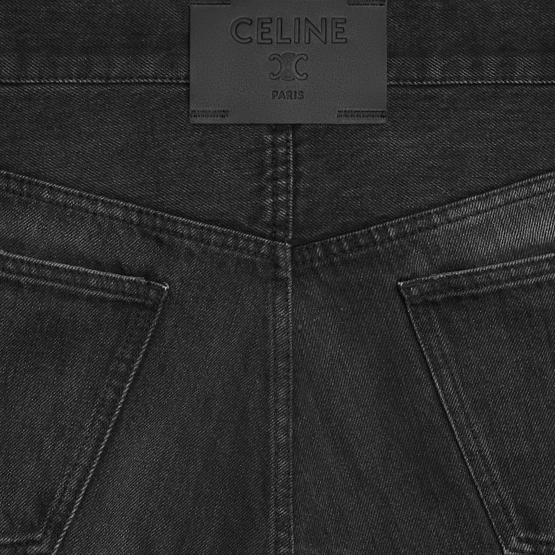 boyfriend jeans 001 in cotton denim - MAX BLACK WASH -  - 1 | CELINE