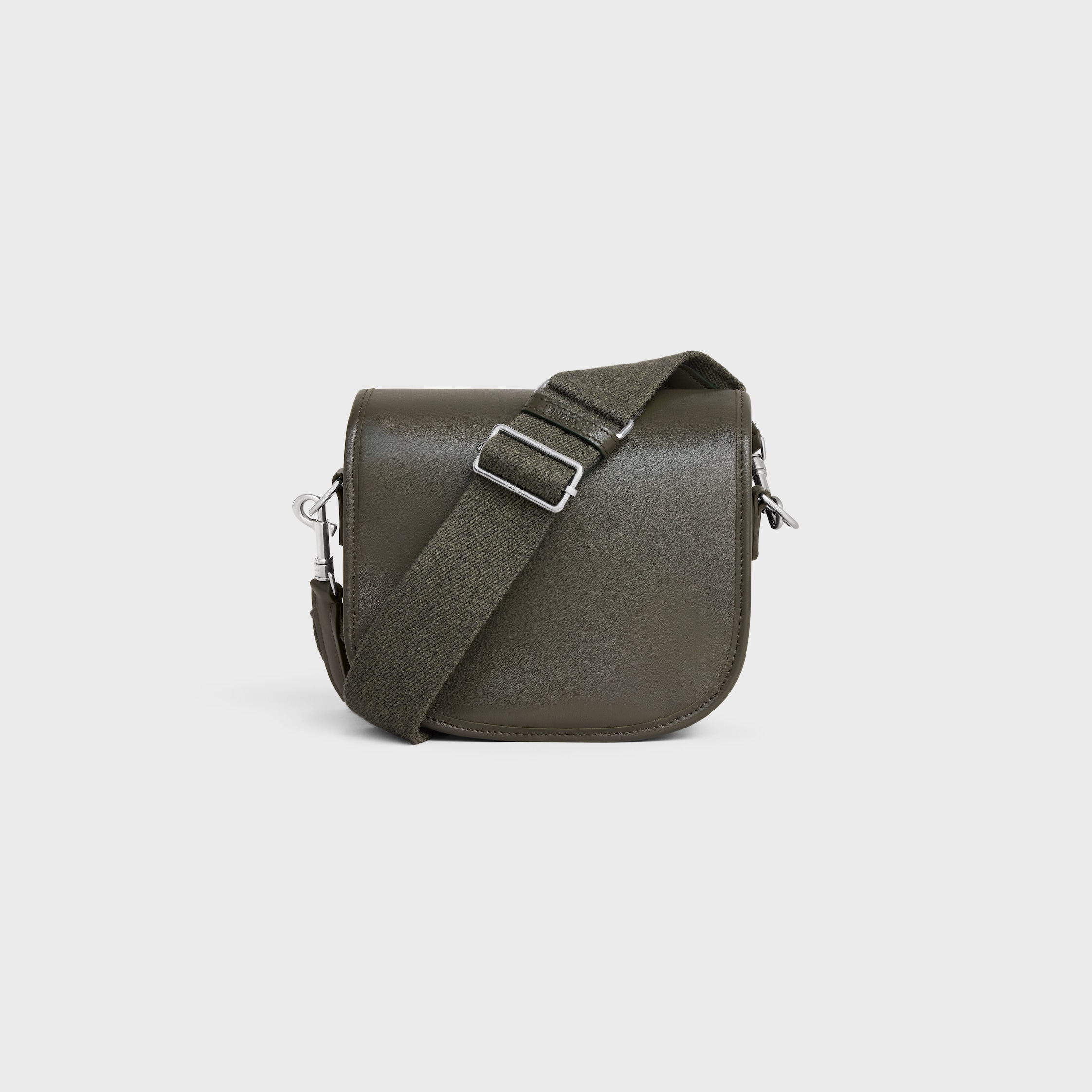 ショルダーバッグ Celine Small Besace Strap Triomphe In Supple Calfskin SMALL BESACE STRAP TRIOMPHE IN SUPPLE NATURAL CALFSKIN