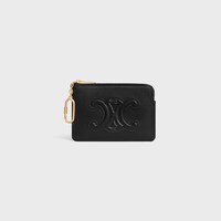 Coin Purse Cuir Triomphe IN smooth calfskin - BLACK - CUIR TRIOMPHE - 1 | CELINE