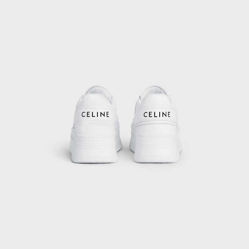 BLOCK SNEAKERS WITH WEDGE OUTSOLE in CALFSKIN - OPTIC WHITE -  - 1 | CELINE