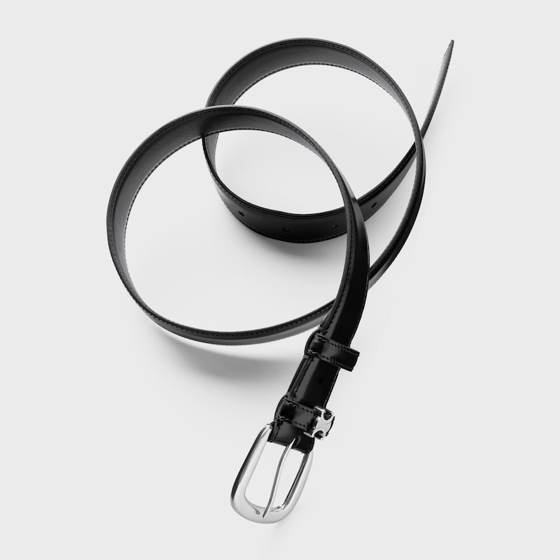 CINTUR&Oacute;N VIVIENNE 30&nbsp;MM DE PIEL TAURILLON - NEGRO -  - 1 | CELINE