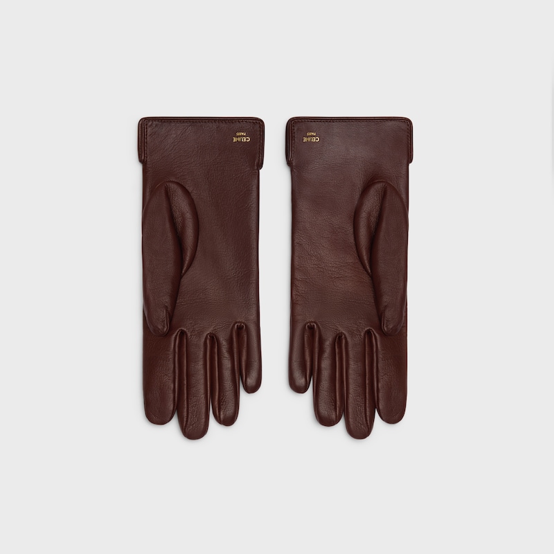 gloves IN lambskin - BROWN -  - 1 | CELINE