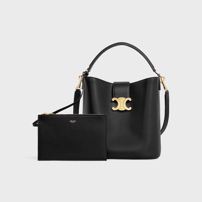 MEDIUM BUCKET LOUISE IN SMOOTH CALFSKIN - BLACK - GIFT FINDER - 1 | CELINE