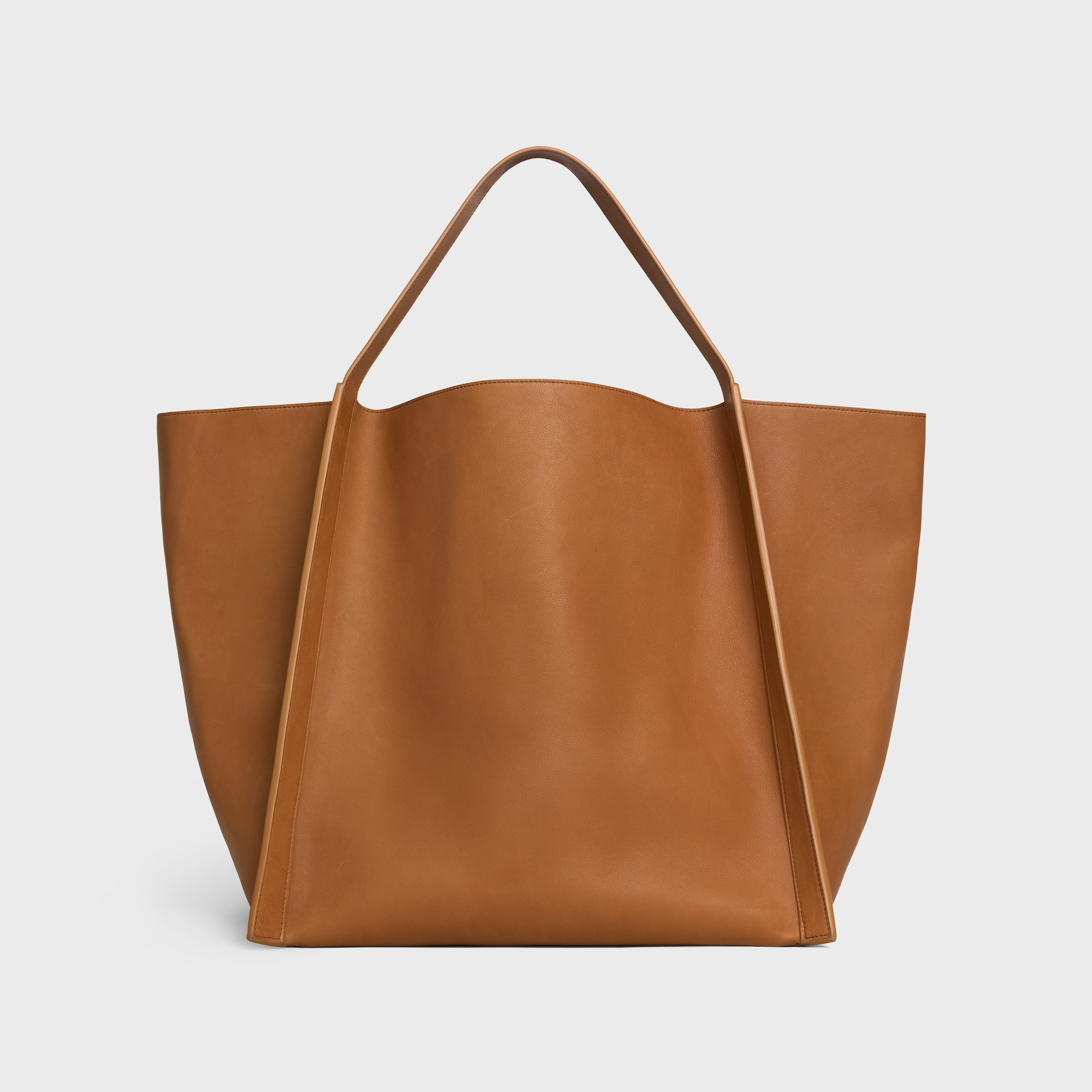 MEDIUM CUBE BAG IN SUPPLE CALFSKIN - SOFT TAN | CELINE