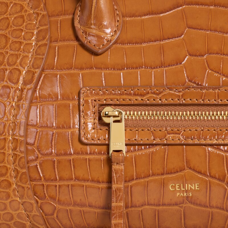 LITTLE LUGGAGE IN POROSUS CROCODILE - SOFT TAN - LUGGAGE - 1 | CELINE