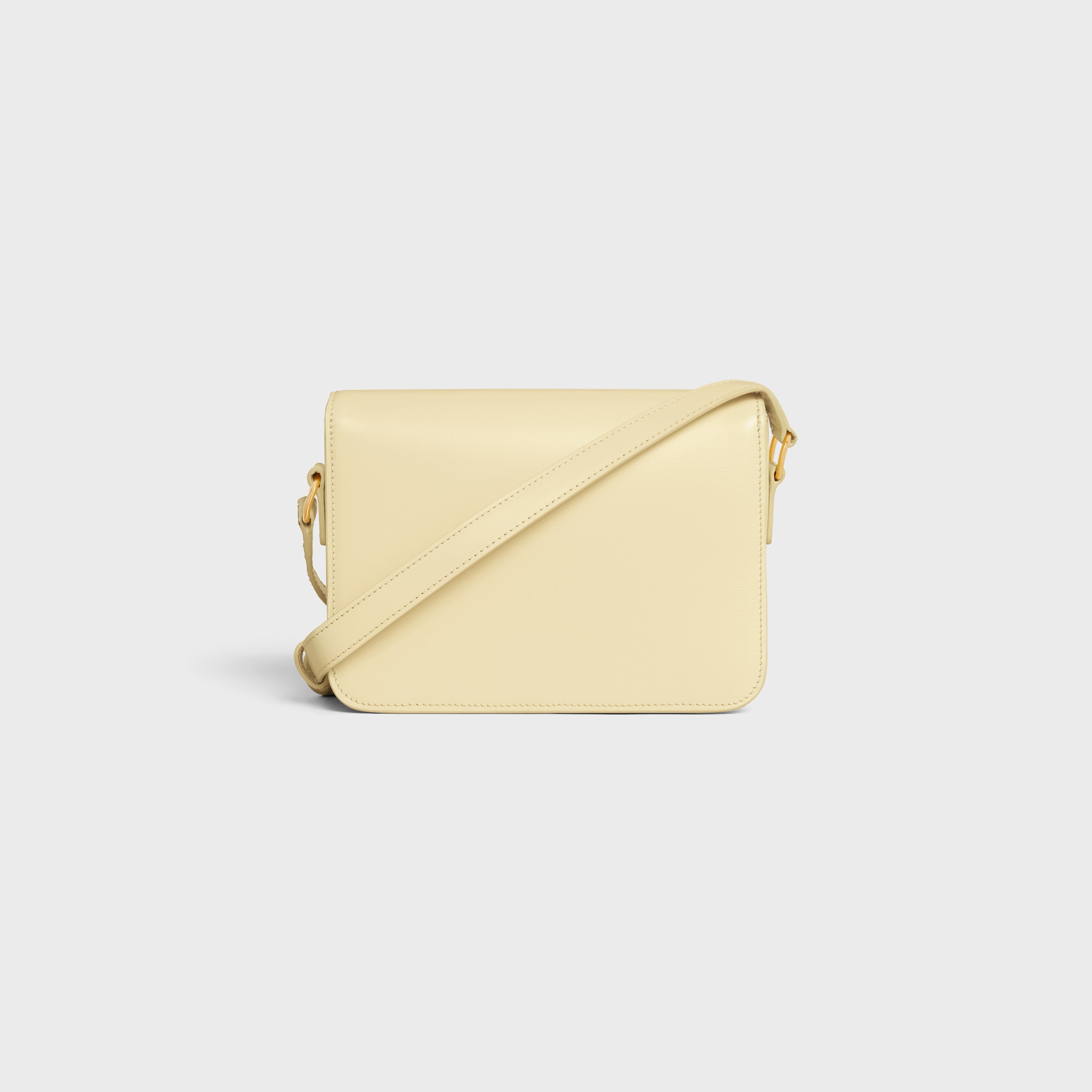 CELINE Teen Triomphe Bag ライトイエロー CELINE Shiny Calfskin Teen Triomphe Light Yellow 1411135