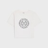 celine boxy t-shirt IN cotton jersey - OFF WHITE / NAVY -  - 1 | CELINE