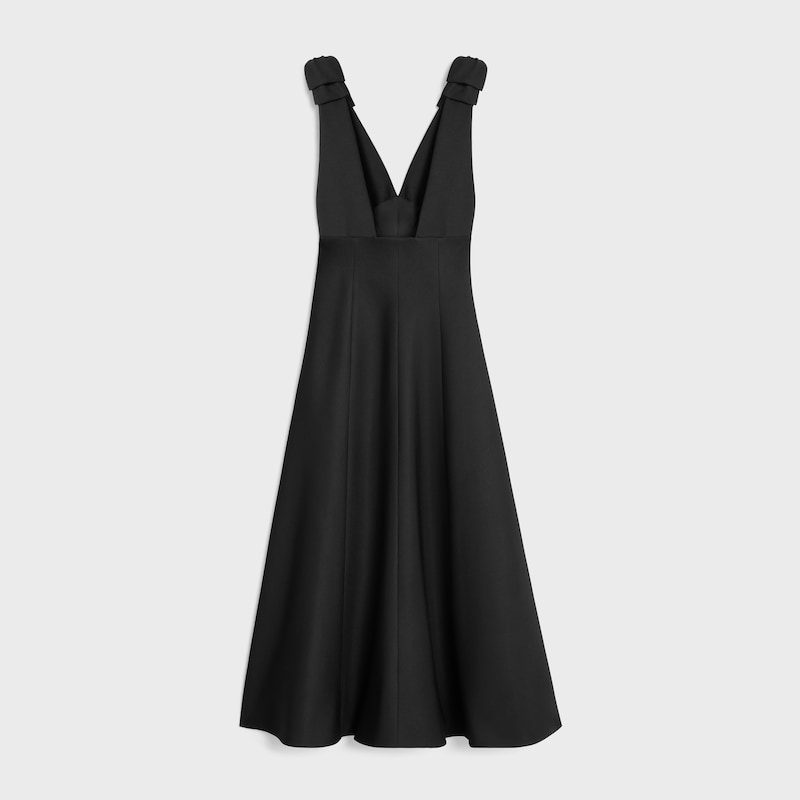 dress IN wool and silk cady - BLACK -  - 1 | CELINE