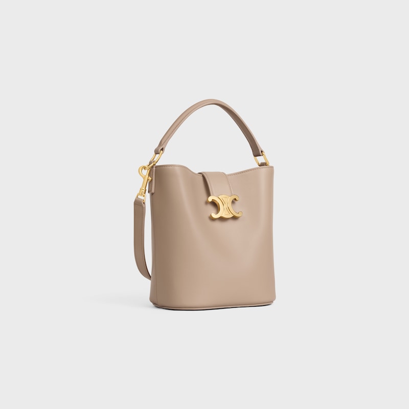 SMALL BUCKET LOUISE IN SMOOTH CALFSKIN - SAFARI - MORE LINES - 1 | CELINE