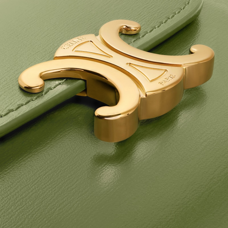 Small Flap Wallet TRIOMPHE IN Shiny calfskin - LIGHT KHAKI - LUCKY DAY SELECTION - 1 | CELINE