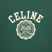 CELINE 블라종 레귤러 티셔츠 - 코튼 저지 - MOSS GREEN / WASHED WHITE -  - 1 | CELINE