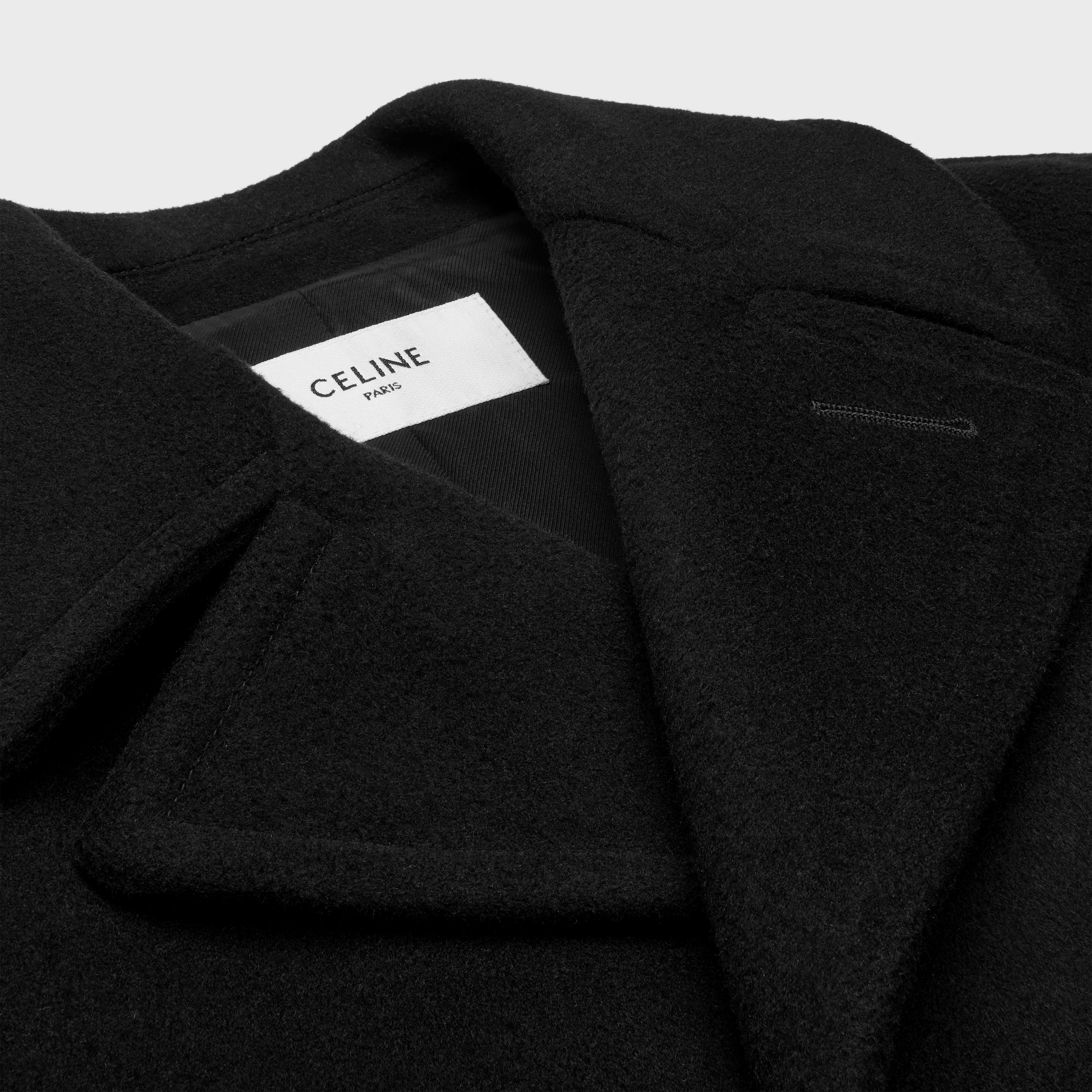 カーナビー ピーコート / カシミアクロス - ブラック | CELINE