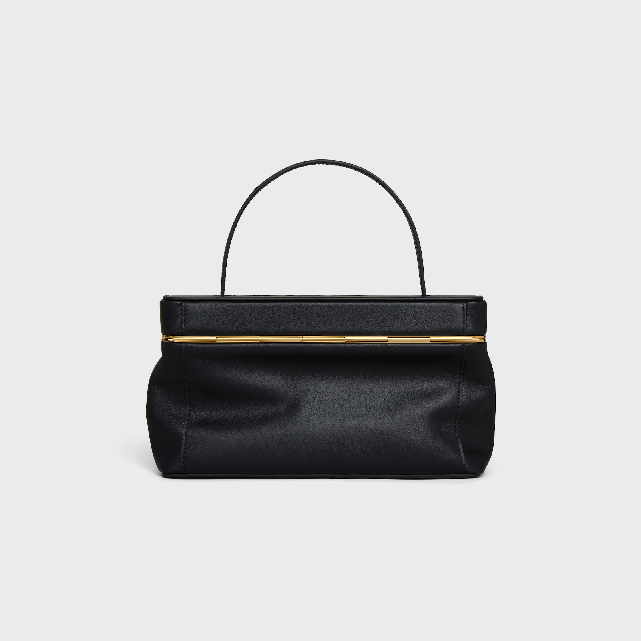EAST WEST TRIOMPHE FRAME IN SUPPLE CALFSKIN - BLACK | CELINE
