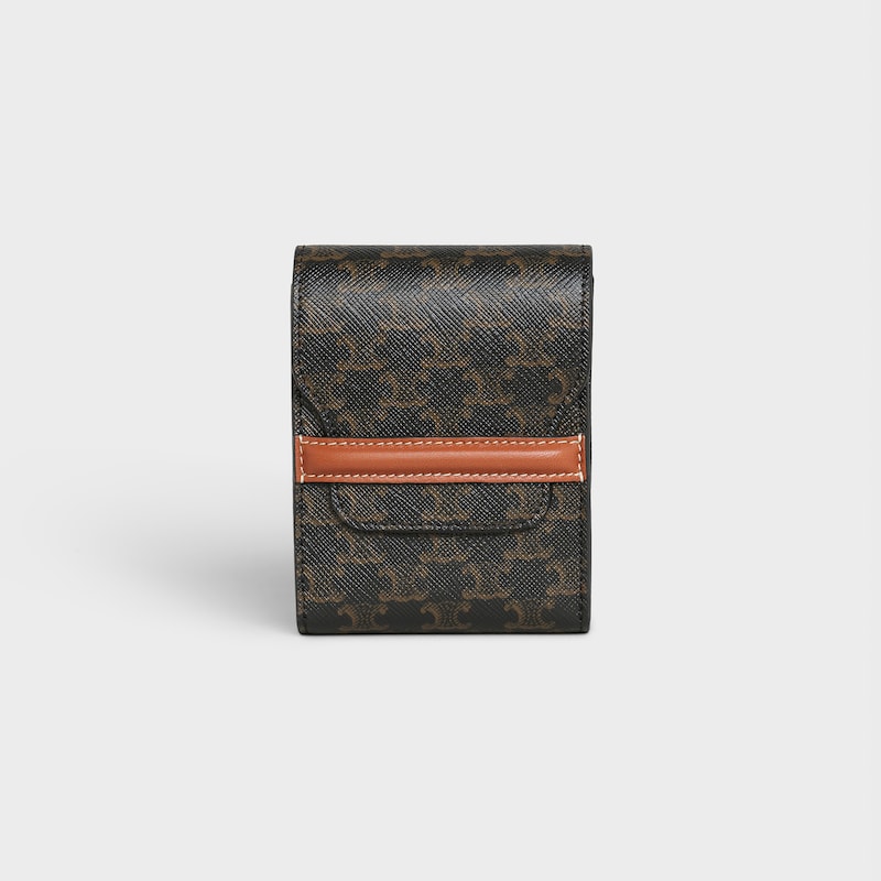 Triomphe帆布及羊皮撲克牌盒  - 黝黑色 / 黝黑色 - GIFT FINDER - 1 | CELINE