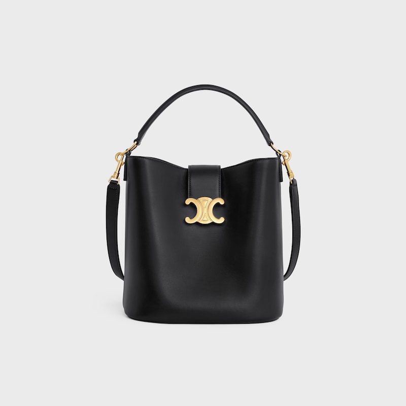 MEDIUM BUCKET LOUISE IN SMOOTH CALFSKIN - BLACK - GIFT FINDER - 1 | CELINE