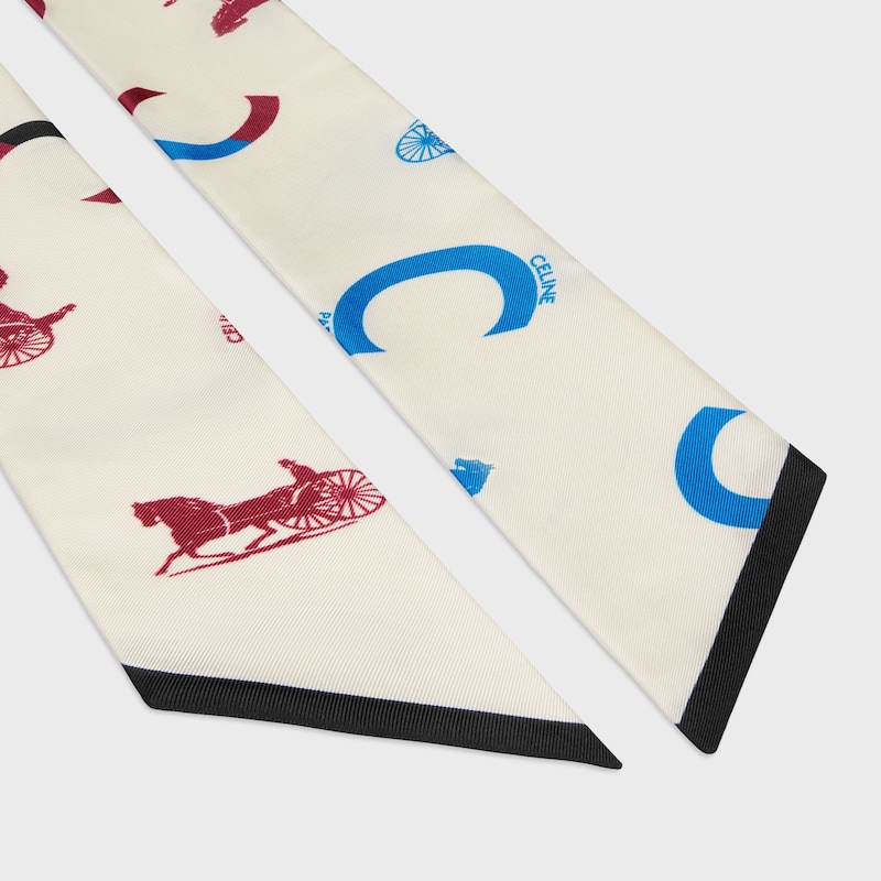 lavalliere IN silk twill - VANILLA/BLUE/BROWN -  - 1 | CELINE