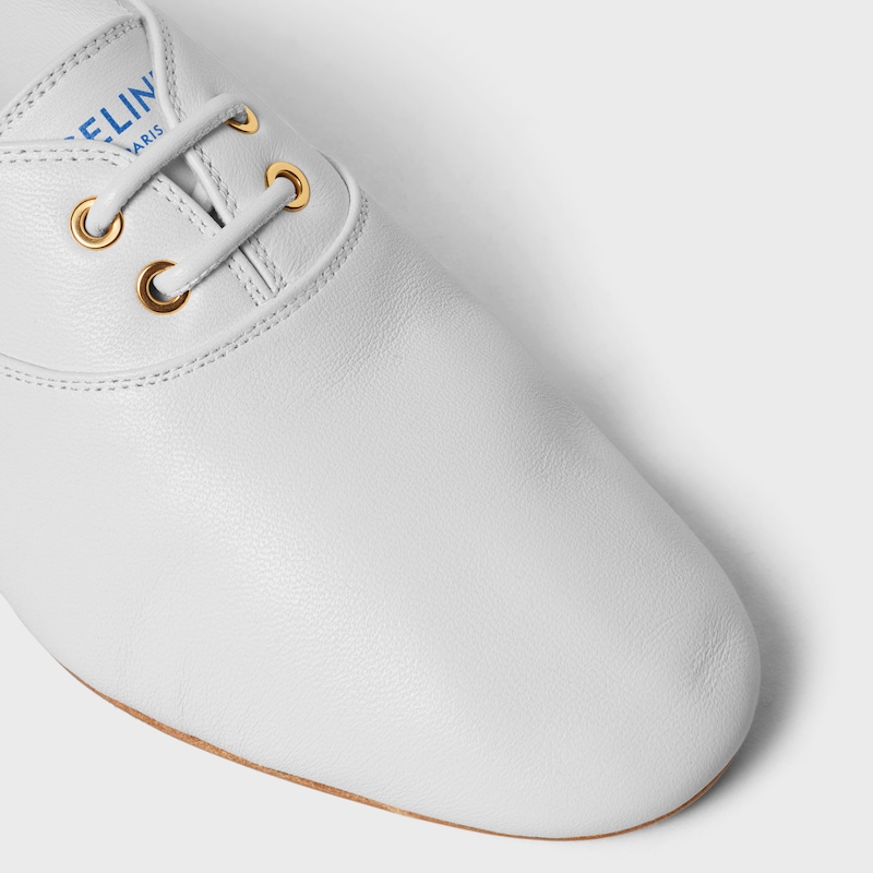 BALLET LACE-UP SHOE IN LAMBSKIN - Ultra White -  - 1 | CELINE