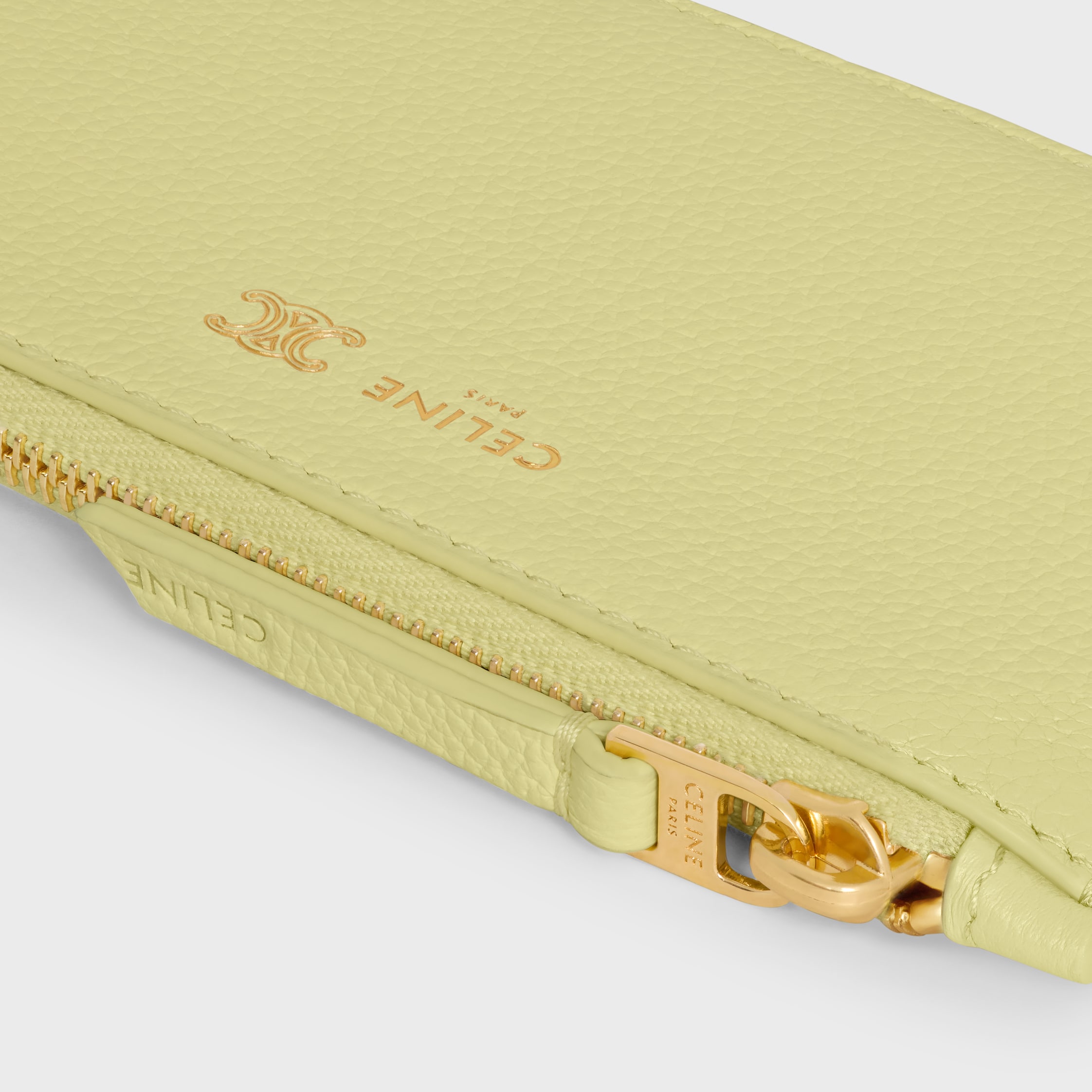 LONG ZIPPED CARD HOLDER IN SUPPLE GRAINED CALFSKIN - | CELINE