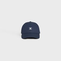 triomphe baseball cap in cotton - NAVY / OFFWHITE -  - 2 | CELINE