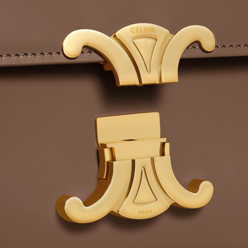 TEEN TRIOMPHE亮泽牛皮革手袋 - 亮棕色 - 斜揹袋 - 1 | CELINE