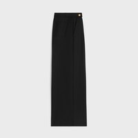 กางเกงเทลแลตผ้าวูลกาบาร์ดีนผสมโมแฮร์ - สีดำ -  - 2 | CELINE