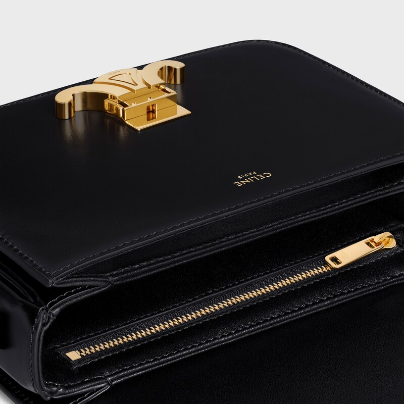TEEN TRIOMPHE BAG IN shiny calfskin - BLACK - HAND-PICKED GIFTS - 1 | CELINE