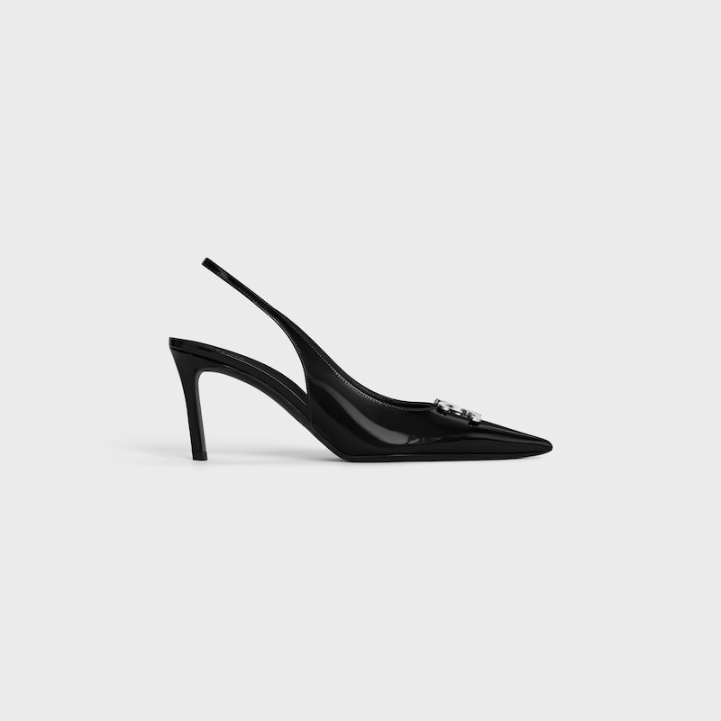CELINE ALMA TRIOMPHE SLINGBACK EN CUIR DE VEAU GLACÉ - Noir -  - 1 | CELINE