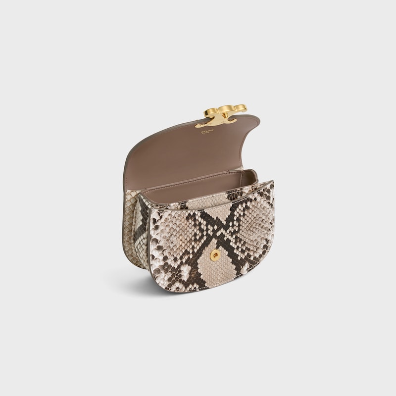 MINI CHAIN BESACE CLEA in PYTHON - NATURAL - MORE LINES - 1 | CELINE