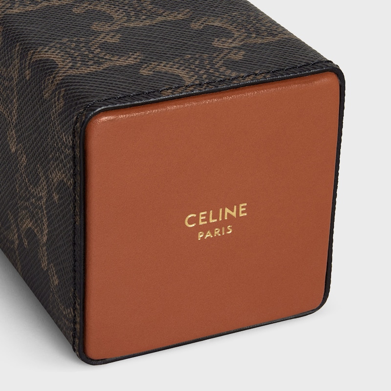 Perfume Holder 100ml in Triomphe Canvas and Calfskin - TAN - SMALL GIFTS - 1 | CELINE
