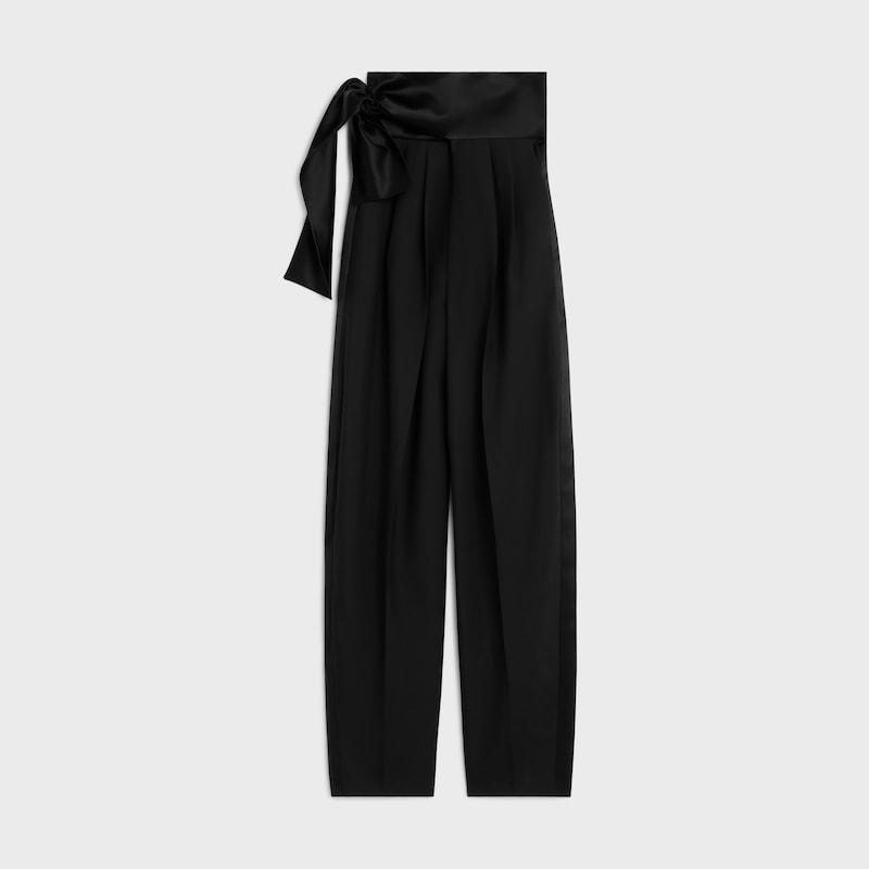 tux trousers IN wool gabardine - BLACK -  - 1 | CELINE