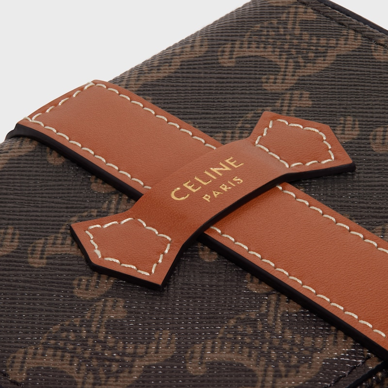 Small Jewels Case in Triomphe Canvas and Calfskin - TAN - TRAVEL - 1 | CELINE