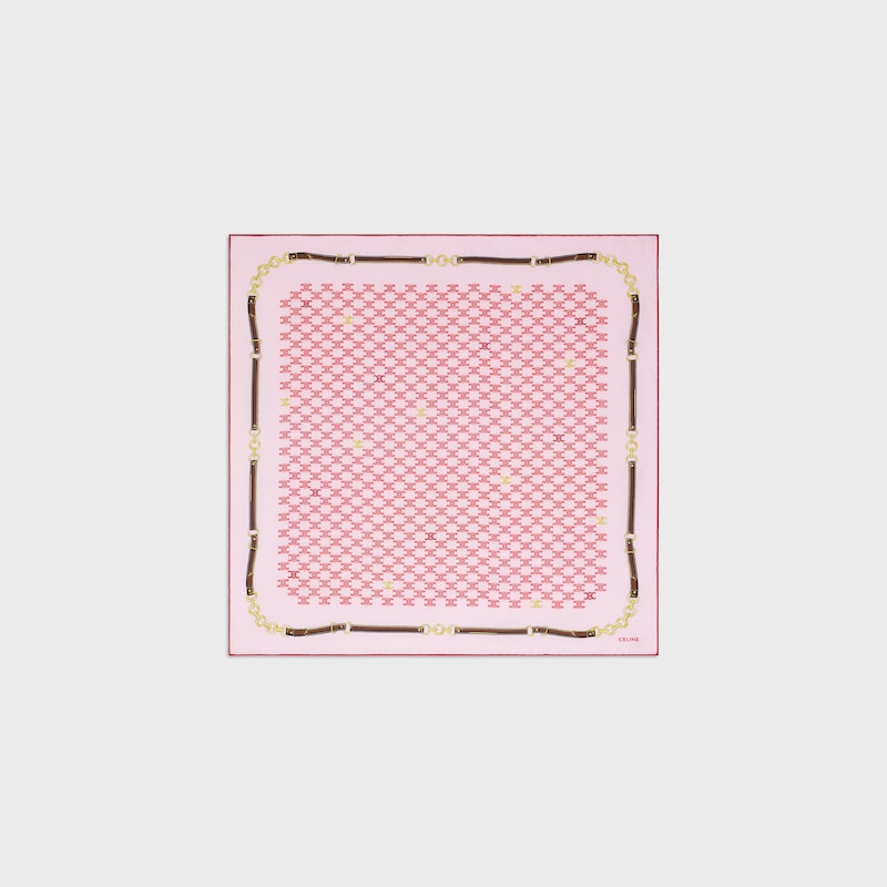 bandana IN heritage silk twill - WISTERIA/ RED/ LIPSTICK -  - 1 | CELINE