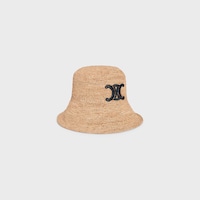 triomphe bucket hat in raffia - NATURAL / BLACK -  - 2 | CELINE