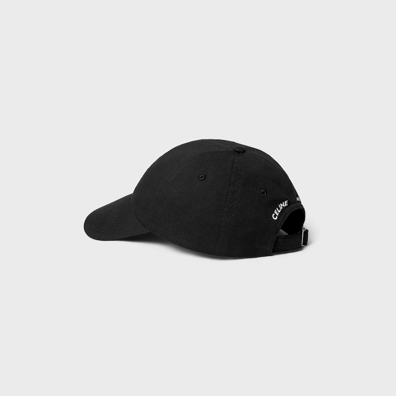 richelieu cap IN light cotton twill - BLACK -  - 1 | CELINE