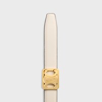 MEDIUM 25MM REVERSIBLE FRAMED TRIOMPHE BELT IN TAURILLON - TAN / RICE -  - 1 | CELINE